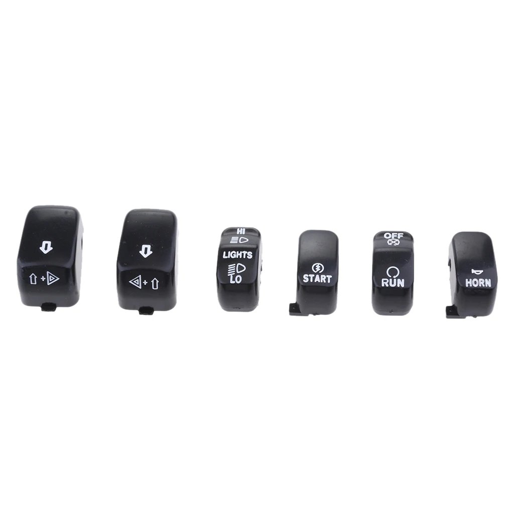 Motorcycle Hand Control Switch Housing Buttons Caps For Harley  XL Dyna Softail 2011 2012 2013 2014 2015 Black