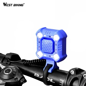 

WEST BIKING Bicycle Bike Light Speaker LED Waterproof Headlight Cycling Bike Bicycle Horn Light Front Cycling Accessories