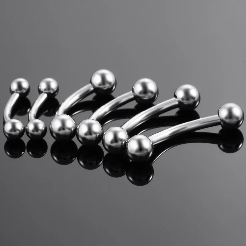 Body Jewelry Piercing Jewelry Body Piercing Jewelry Ear Piercing Jewelry Body Piercing Earrings 1PC Titanium Eyebrow Banana Piercings Curved Barbell Ring Lip Labret Tongue Piercings Daith Helix Earring