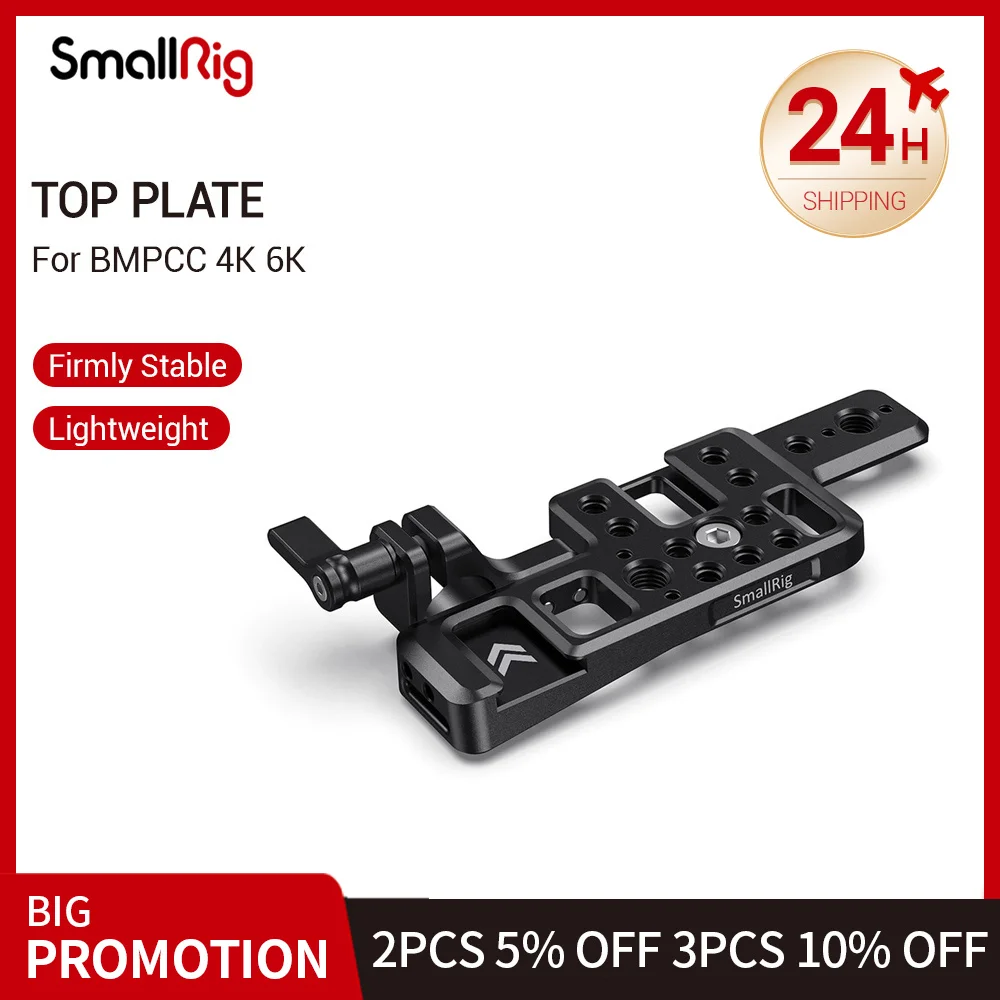 SmallRig BMPCC 4K Camea Top Plate for & 6K w/ Cold Shoe Mount Nato Rail Flash Light Monitor DIY Options 2510 | Электроника