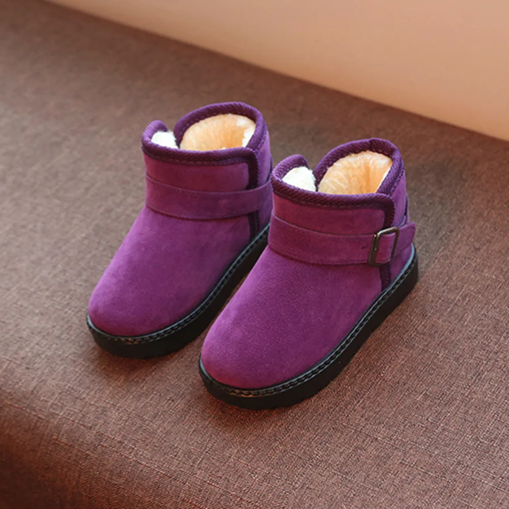Tenis bebezapatilla deporte bebe; зимние ботинки для маленьких девочек; теплая однотонная повседневная обувь из флока на нескользящей подошве; deportivas bebe fille enfant; 1015