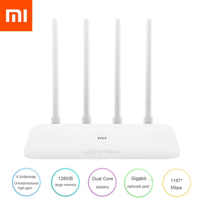 

Xiaomi Mi Router 4A Gigabit Version 2.4GHz 5GHz WiFi 1167Mbps WiFi Repeater 128MB DDR3 High Gain 4 Antennas Network Extender