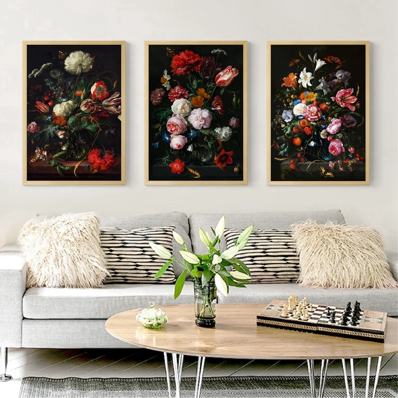 Dutch-Flower-Still-Life-Painting-Dark-Floral-Classic-Fine-Art-Posters-and-Prints-Gallery-Wall-Art (3)
