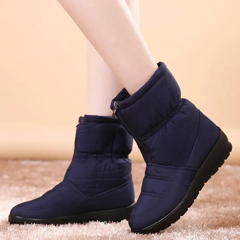 

New Women Boots 2019 Boots Waterproof Warm Ankle Snow Boots Ladies Shoes Woman Warm Fur Botas Mujer Casual Booties