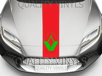 

For RENAULT HOOD RACING STRIPES TWINGO CLIO MEGANE GRAPHIC DECAL STICKERS
