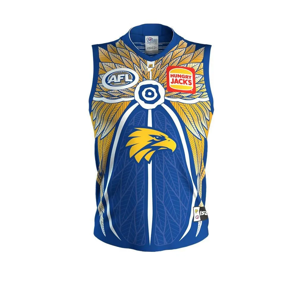 

AFL WEST COAST EAGLES 2019 MEN'S INDIGENOUS JERSEY size S-3XL Print custom names and numbers Top quality Free shipping
