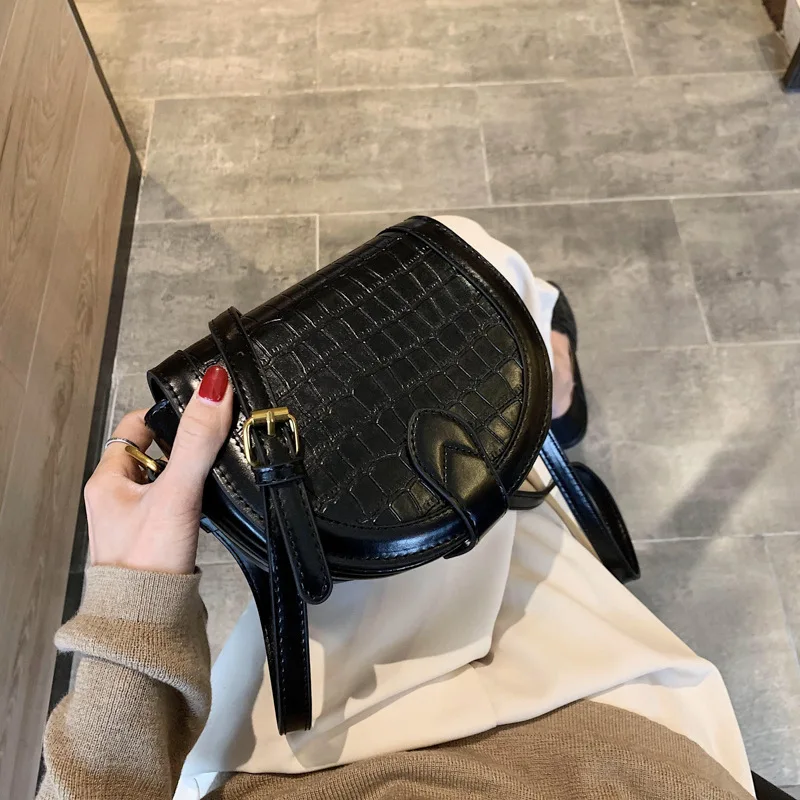 

Online Celebrity Bag Textured Shoulder Bag Versatile INS WOMEN'S Bag 2020 New Style Bag WOMEN'S Single-shoulder Bag Fashion Sadd