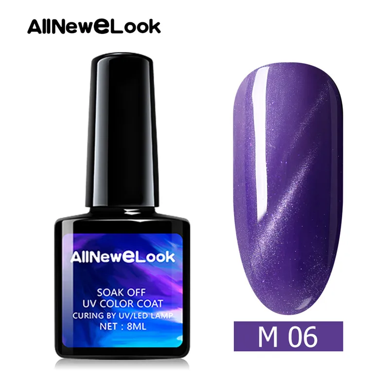 6 Allnewelook Cateye 3D Гель-лак блеск для ногтей магнит 8 мл 48 цветов полигель набор для ногтей Лаки маникюрный лак - Цвет: 6