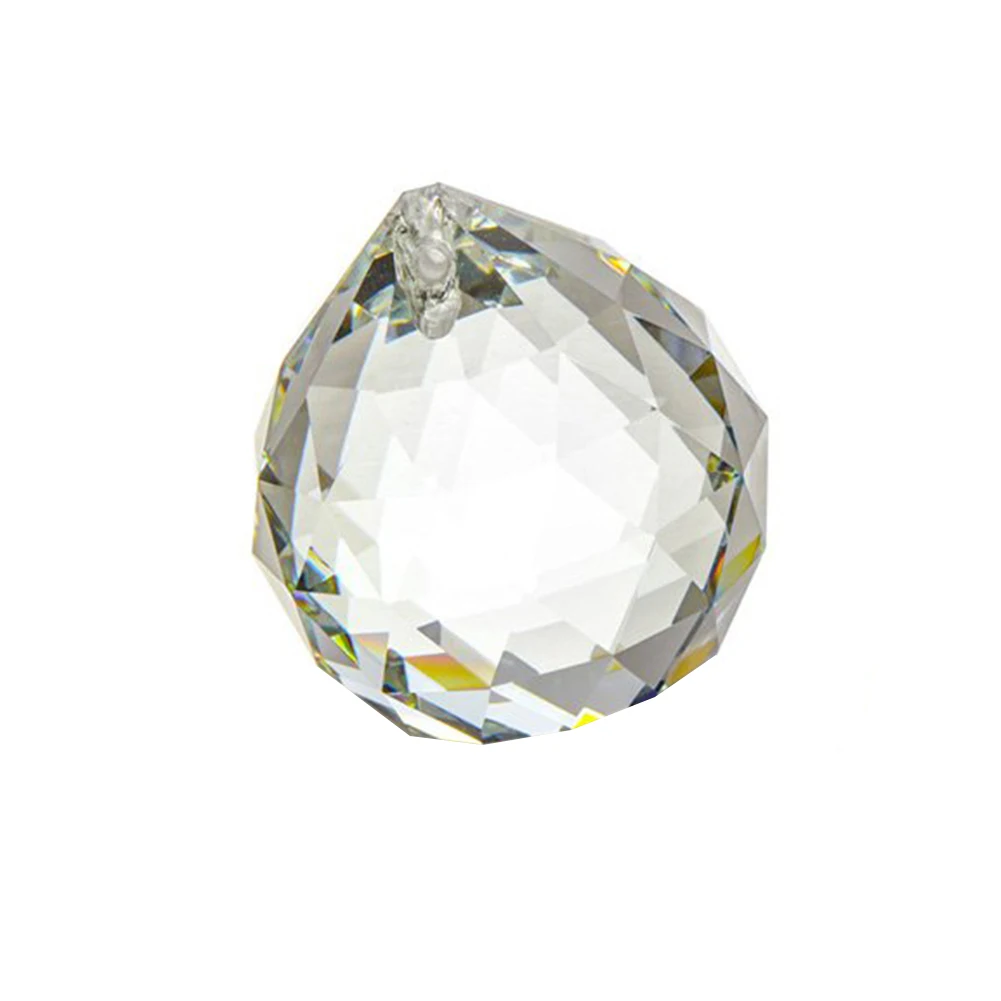 Prism Hanging Mini Home Chandelier Faceted Decorative Transparent Craft Crystal Ball Modern Glass Light Pendant Living Room |