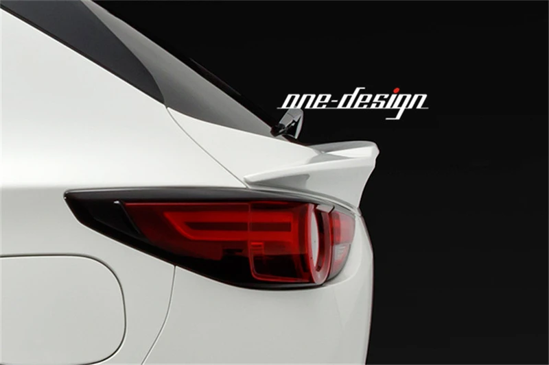Use For Mazda CX-5 Rear Middle Spoiler 18 19 year 2th generation CX5 glossy carbon fiber rear middle wing Sport Accessories