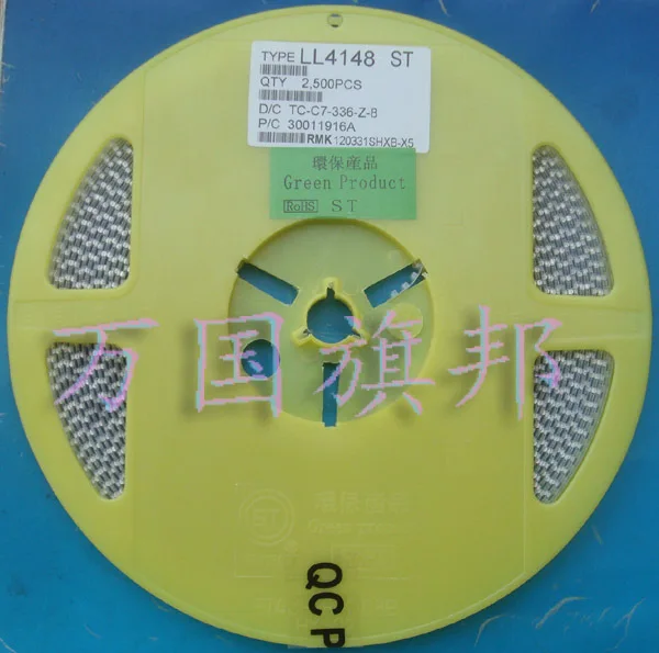 

Free Delivery. ST sast SMT SMD switching diode LL4148 a plate of 2500 only 42.5 yuan