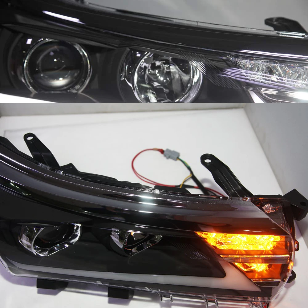 2 шт. для Toyota Corolla Altis Головной фонарь светодиодный головной светильник Передний фонарь в сборе с дневным ходовым светильник