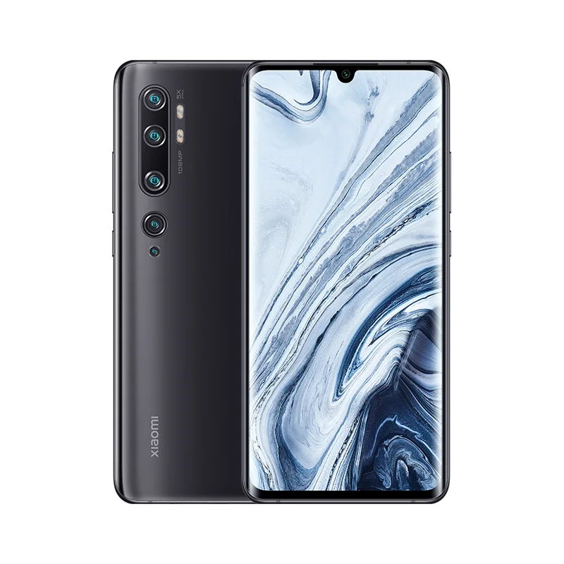 Black Глобальная версия Xiaomi Mi Note 10 Pro 8GB 256GB 108MP Penta camera Smartphone 5260mAh батарея 10x оптический двойной изогнутый экран - Цвет: Black