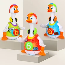 HOLA детские электрические игрушки с качающимся гусиным пухом, можно перемещать, ходить, петь и танцовать уток для мальчиков от 1 до 3 лет