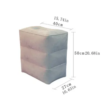 

Portable Travel Inflatable Footrest Pillow Airplanes Rest Sleeping Flocking Foot Mat For Kids Adult Foot Pad