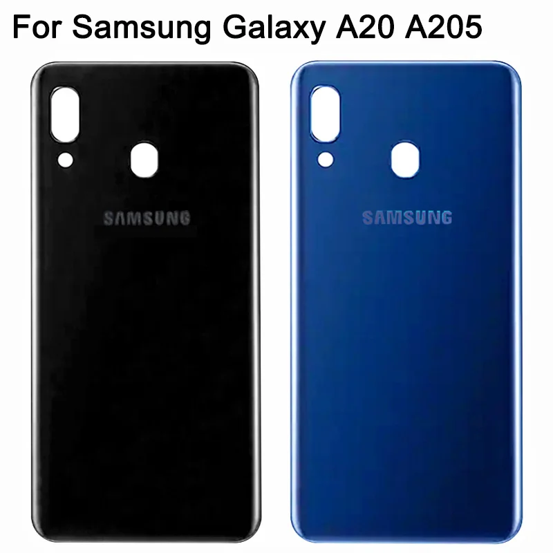 10 шт., новинка, A50, чехол для батареи, для samsung Galaxy A20, A30, A40, A50, A60, A70, задняя крышка, стекло, корпус, чехол с клеем