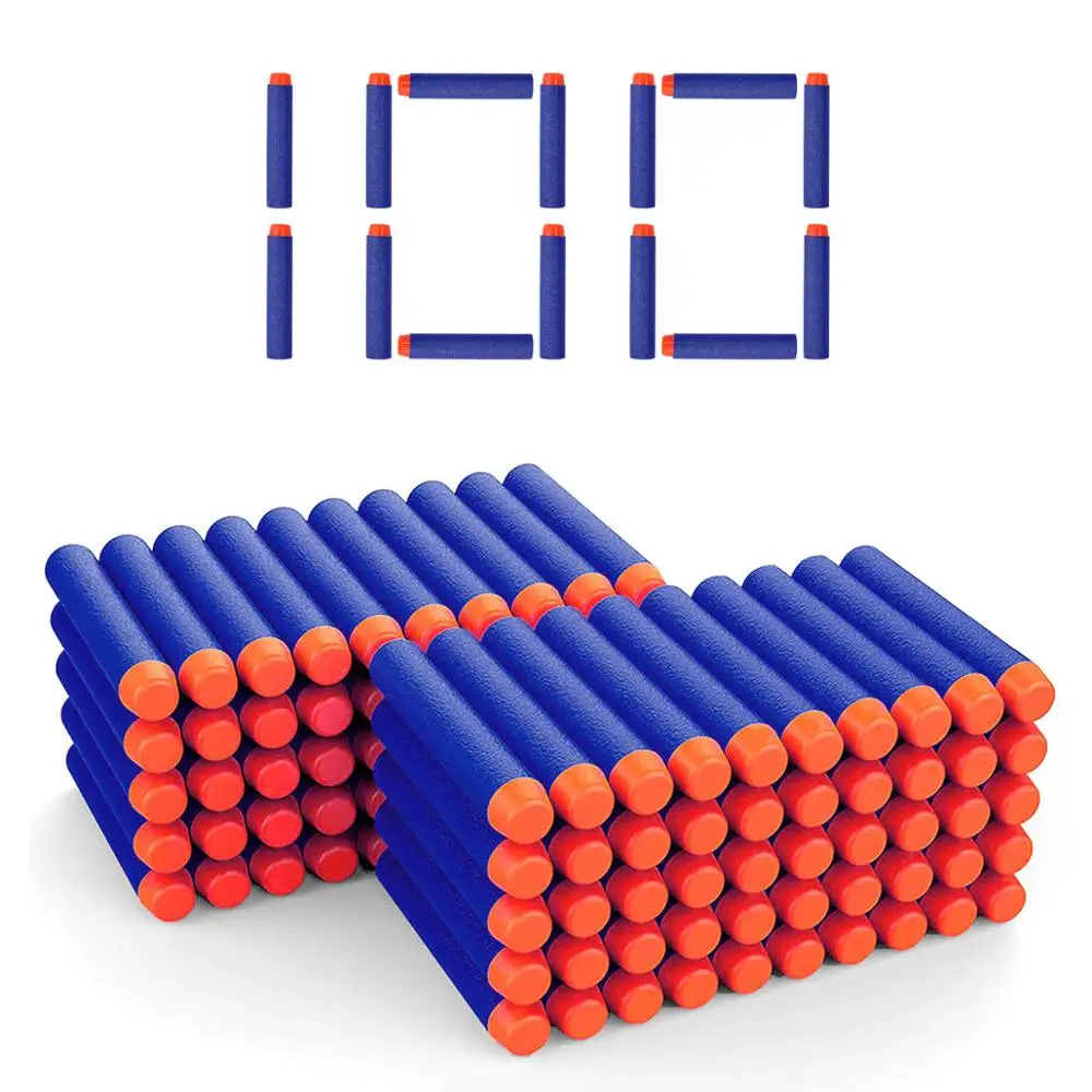 100 шт. для Nerf пули Ева Мягкий дырочку головы 7,2 см пополнения пуля Дартс для Nerf аксессуары для игрушечного пистолета Nerf бластеры - изображение