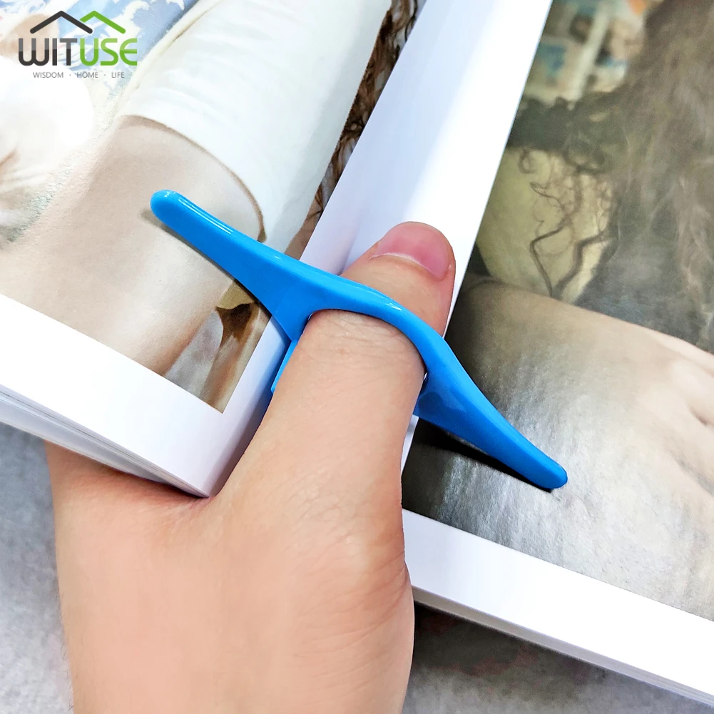 

2Pcs Multi-fonction en plastique pouce Reading Thumb Book Page Marker marqueur pratique signet fournitures livre porte-pouce