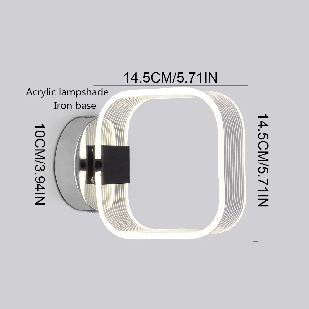 Настенный светильник для гостиной, декоративный светодиодный настенный светильник 6 Вт, Домашний Светильник s, светильник Лофт, светильник, акриловая лампа, корпус AC220V, светильник ing