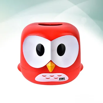 

1pc Tissue Holder Paper Extraction Storage Box Cartoon Owl Tissue Boxs Creative Roll Paper Tissue Can for Office Bedroom Travel