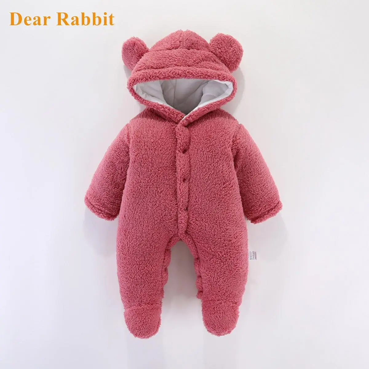 

2023 New Cute baby Newborn Baby Boy Girl Clothes Long Sleeve Hoddies Bear Zipper Baby Romper Clothes Autumn Winter Wear 0-18M