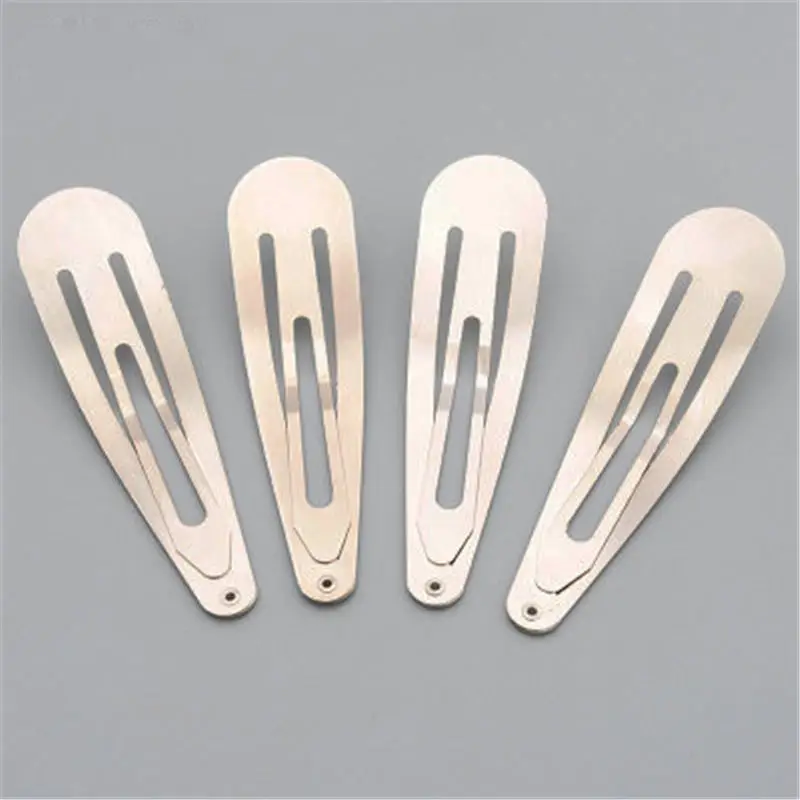 Silver Black Tone Snap Hair Clips Hair Accessories 3-10cm 100pcs/lot For Women Girls