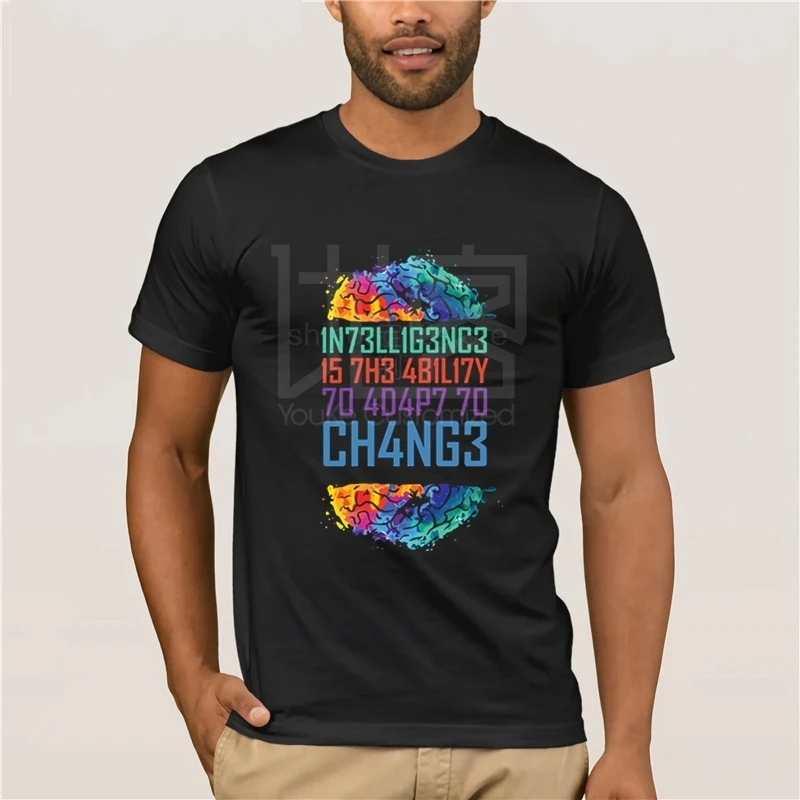 

Dropshipping compression shirt Intelligence is The Ability to Adapt to Change T-Shirt Science Men Stephen Hawking Summer