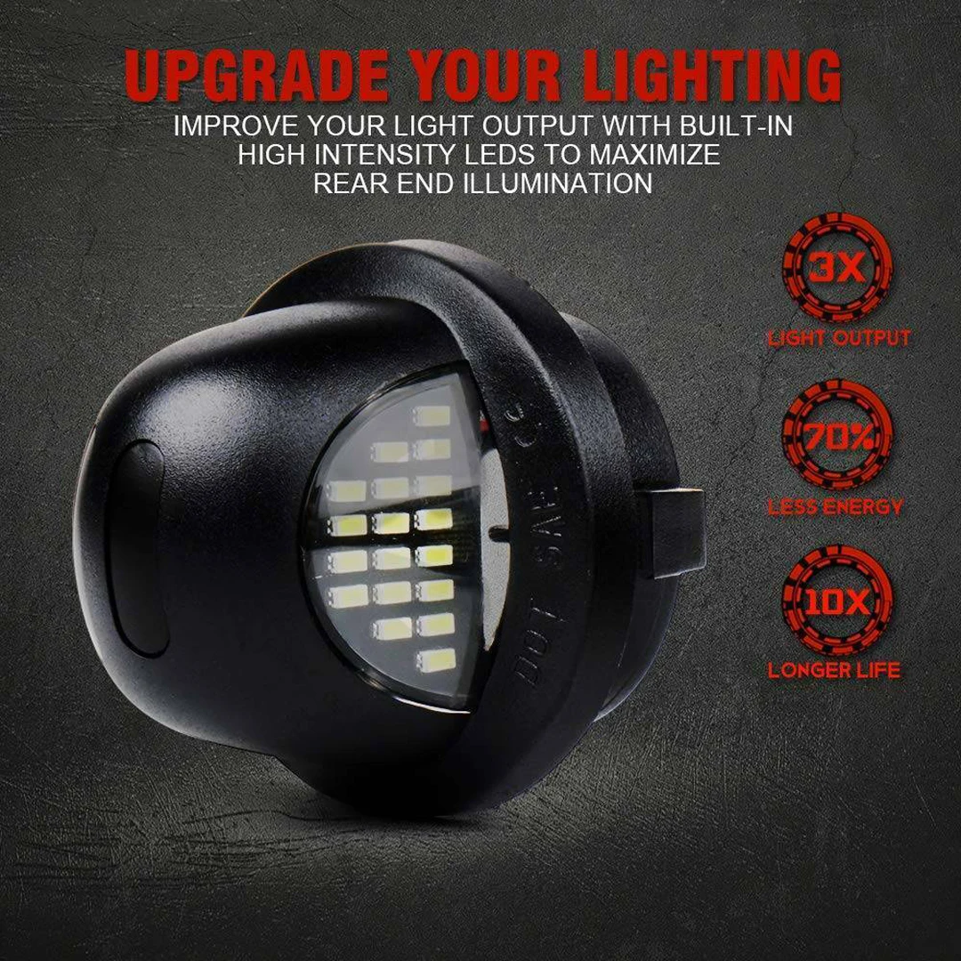 1 пара яркий белый красный 18LED неоновый светильник для номерного знака задний фонарь для Ford F-250 Bronco Ranger Explorer