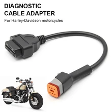 

Motorcycle 6Pin to OBD2 Adapter OBD2 Diagnostic Scanner Adapter Cable ELM327 OBD Scanner for Davidson Motorcycle Accessories