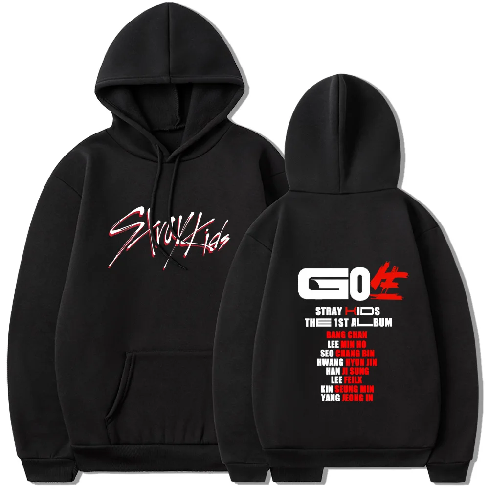 styling hoodies Stray Kids Women Hoodies Sweatshirt Men's Pullovers Inner Fleece Hip Hop Kpop Streetwear Tops Sweater Outwear cool hoodies Hoodies & Sweatshirts