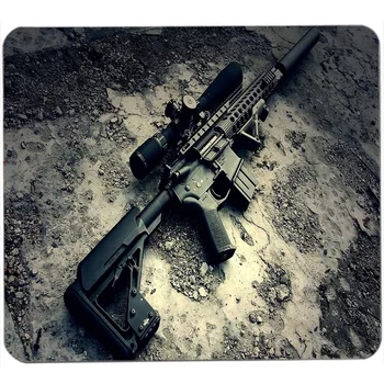

XGZ HD mechanical printing gun pattern mouse pad pc notebook keyboard pad table mat carpet mat small size support to customize