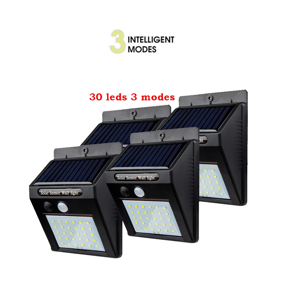 

1-4PCS LEDs Solar Light Motion Sensor Outdoor Garden Light Decoration Fence Stair Pathway Yard Security Solar Lamp Lighting 4 Mo