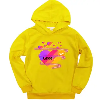 

2020 New Russia Likee Hoodie Autumn Casual Sportswear Boys Girls Sweatshirt Kids Toddler Cat Likee Live App Streetwear Tops
