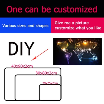 

Large Sizes DIY Custom RGB Mouse Pad Mat Anime Gaming LED Mousepad Color Luminous Customized Personalized for CSGO 90x40/80x30