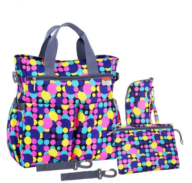 OLN Multfunctional сумка для подгузников Сумка для молодых мам Подгузники Сумки Цветочный стиль сумка для мамы детская коляска сумка для ухода за ребенком