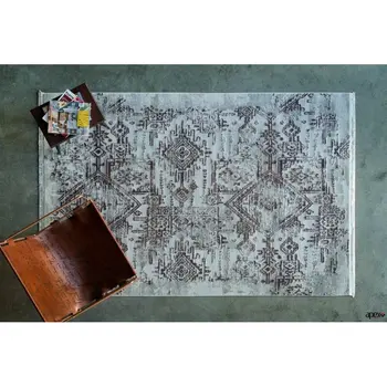 

Apex Element 5 'x 8' Polypropylene Grey/Purple Area Rug