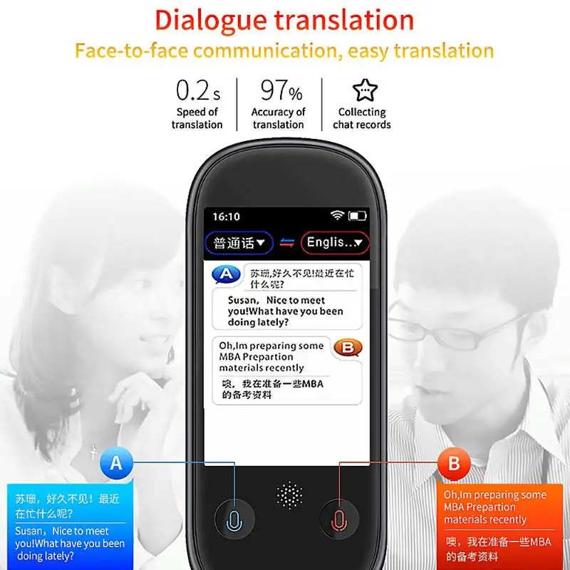 Gray Boeleo W1 Pro 3 inch LCD/IPS 4G WiFi ROM 8G 77 Languages Translator Gray Boeleo W1 Pro 3 inch LCD/IPS 4G WiFi ROM 8G 77 Languages Translator