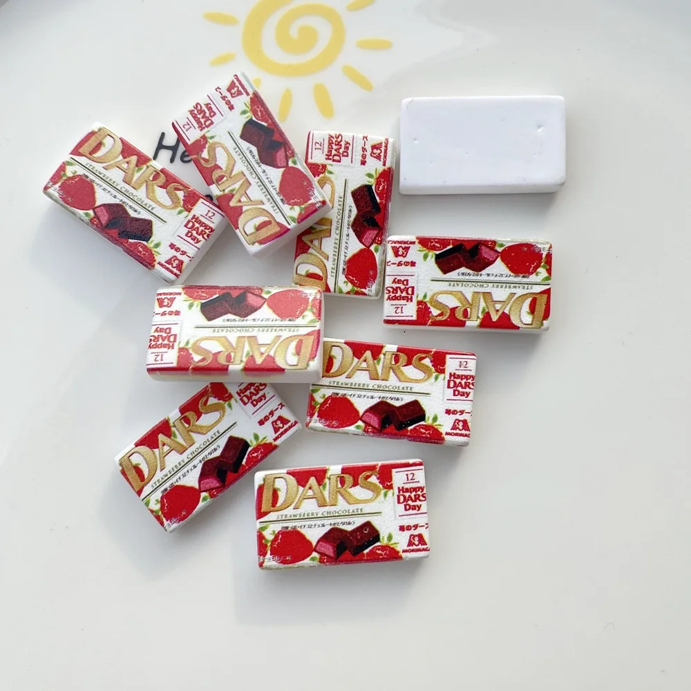Resin  Miniature Chocolate Box Cabochon Flatback Simulation Embellishment for Scrapbooking Earing Jewelry Phone Hair Accessories