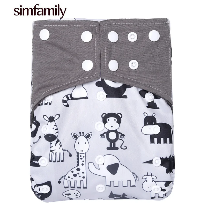 [Simfamily] 1 шт. многоразовые угольно-Бамбуковые карманные тканевые пеленки моющиеся один размер, регулируемый Детские карманные подгузники