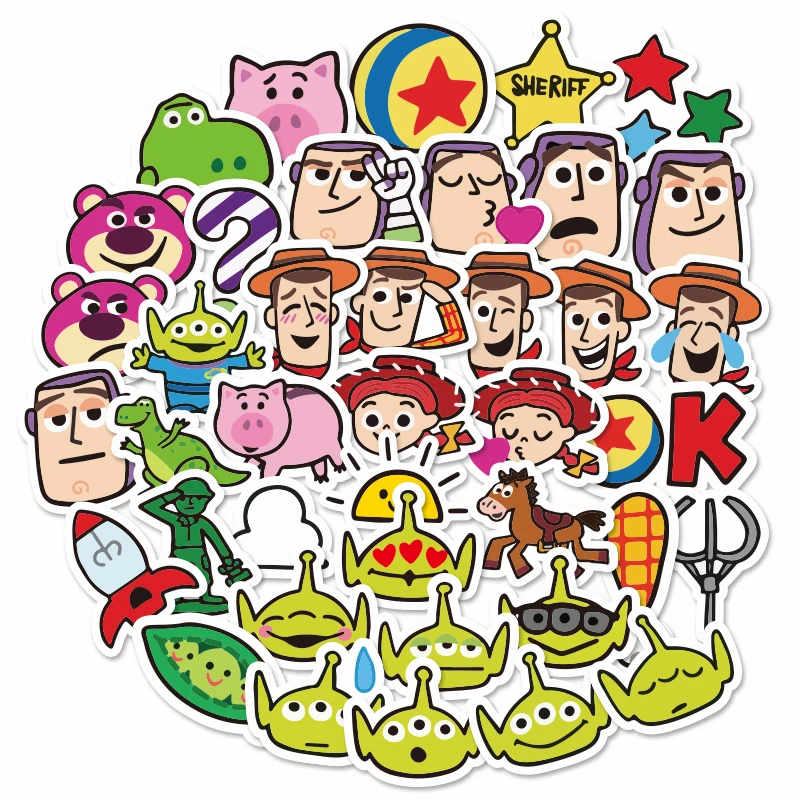 

80PCS Toy Sticker Story Waterproof Stickers Phone Book refrigerator Laptop Stickers
