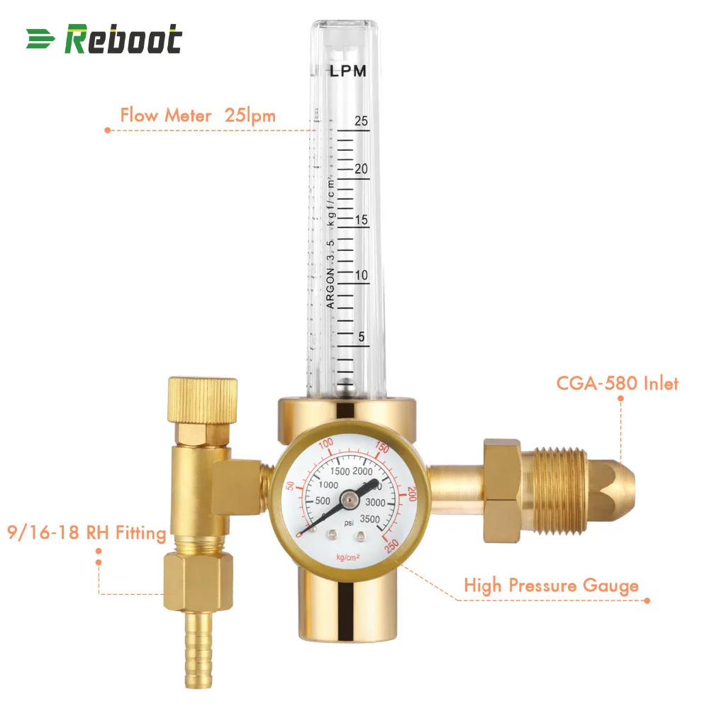 Перезагрузка аргоновый расходомер сварочный регулятор газовые клапаны медный сварочный аксессуар для TIG сварщик