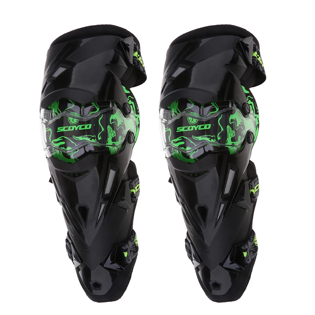 Windproof Knee Shin Armor Protective Guard for Motorcycle Motocross Green