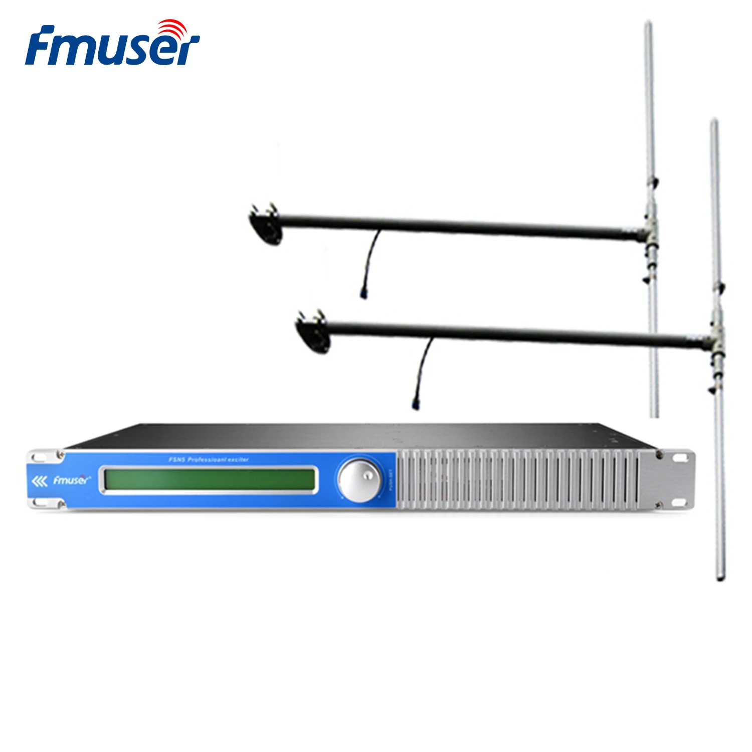 FMUSER FMT5.0 150H 100 Вт 150 FM передатчик трансмиттер + 2 * DP100 дипольная антенна 30 м кабель