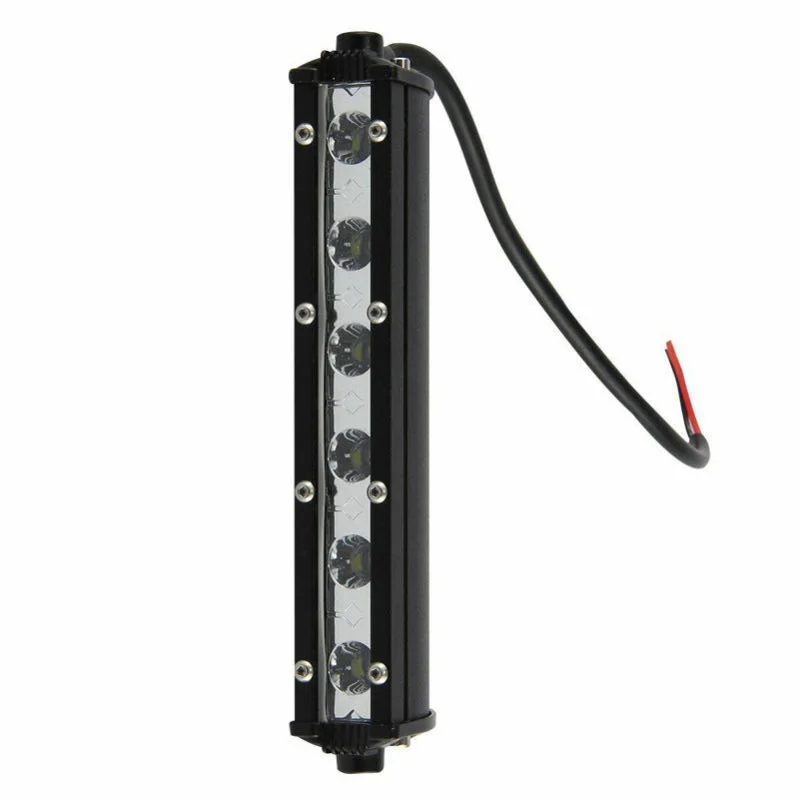 2 шт. 12 V-30 V 18 Вт автомобиль внедорожник Внедорожник 6-LEDs Однорядный рабочий светильник бар осветительный противотуманный 6000K внедорожный внедорожник прицеп рабочий светильник бар