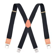 4 зажима мужские рубашки 3,5 см брюки из искусственной кожи X-Back Подтяжки Эластичный сплав металлическая головка регулируемые подтяжки