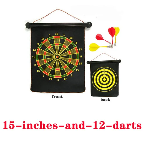 Dartboard set home magnetic darts two sides large darts target safety magnet magnet fly standard - Цвет: 15-inches