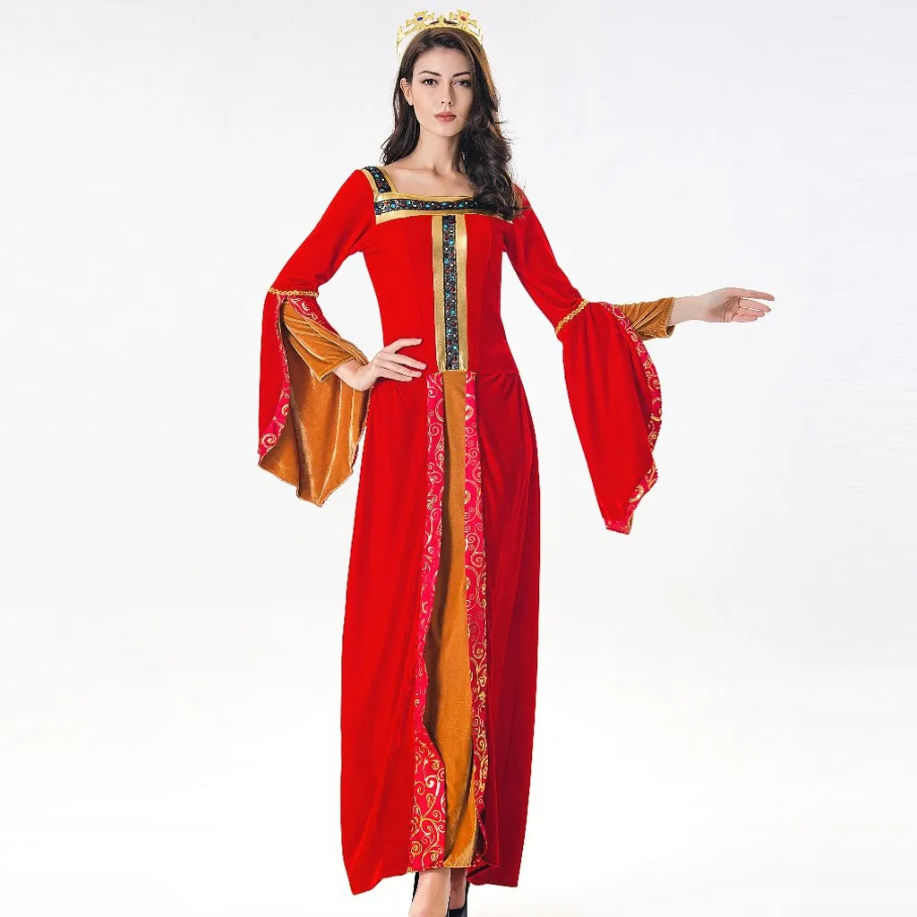 Женское платье на Хэллоуин платье косплей средневековый длинный костюм с рукавами играть длинный костюм Чудо-Женщина Сейлор Мун dysphras mujer#7