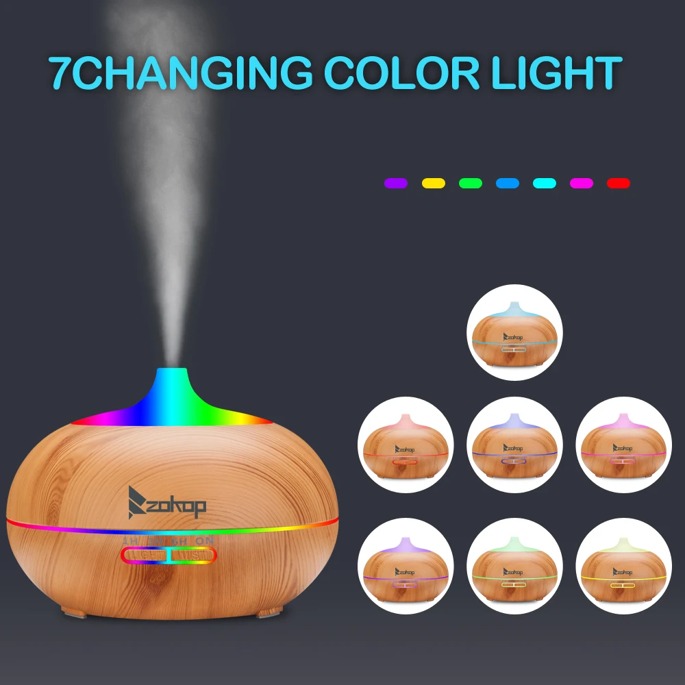 

ZOKOP 1841WF 110V 550ML RGB Aroma Diffuser night light without Controller WWO66