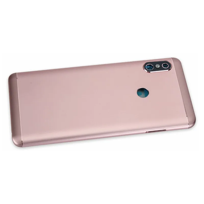 Rose gold Для Xiaomi Redmi Note 5 Pro задняя крышка+ стекло камеры+ боковые ключи для Redmi Note 5 Pro Замена задней двери корпуса - Цвет: Rose gold