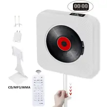 Cd-плеер настенный музыкальный плеер с пультом дистанционного управления 3,5 мм разъем для наушников Usb адаптер Поддержка Fm радио Mp3